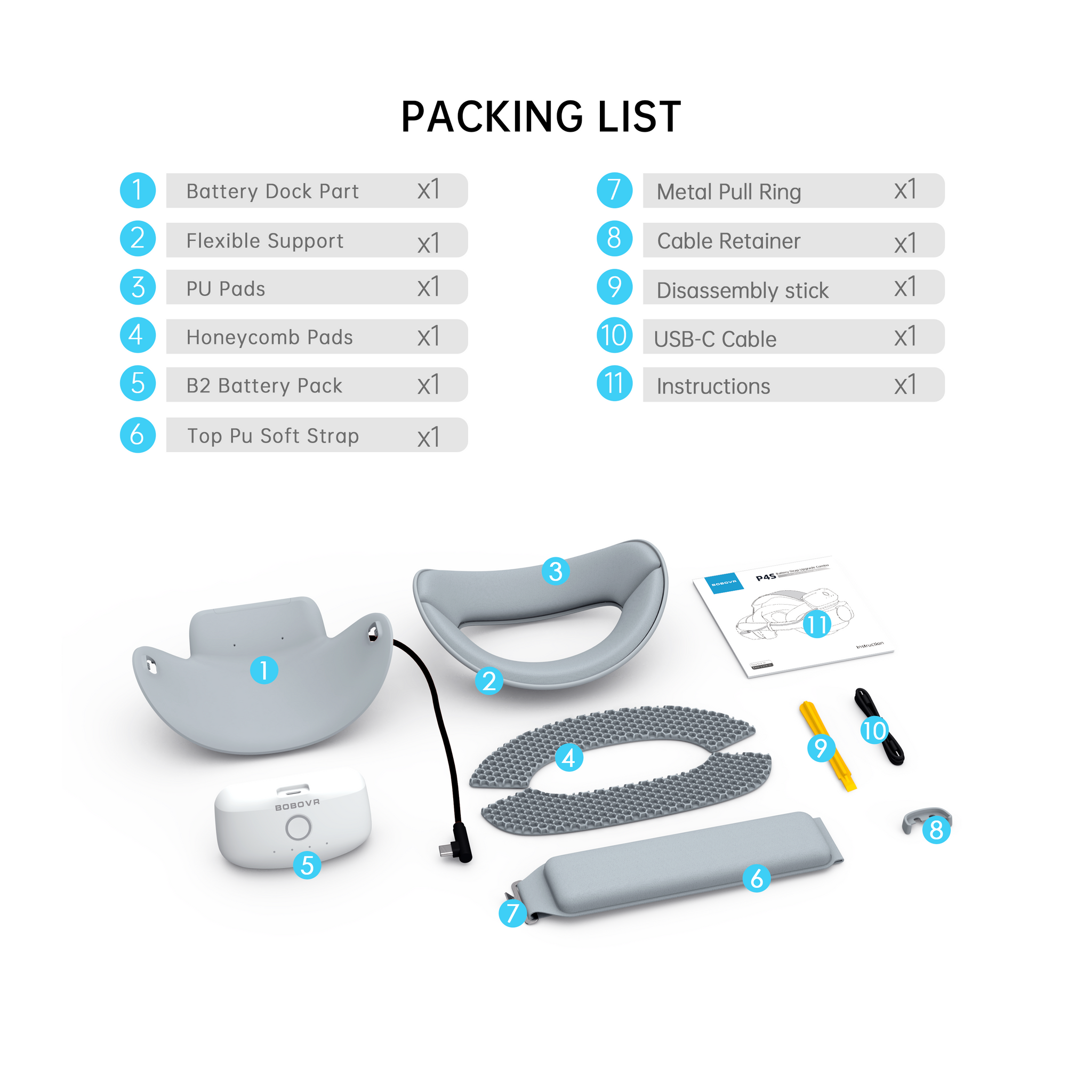 BOBOVR P4S バッテリーストラップ for PICO 4 Ultra & Ultra Enterprise