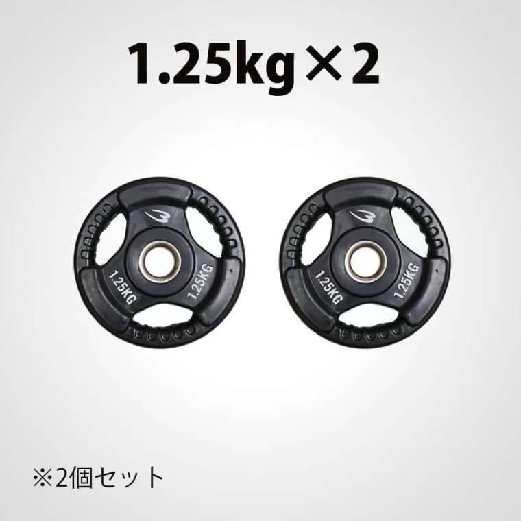 ラバープレート2 1．25kg 2個セット PR009125ST｜BODYMAKER