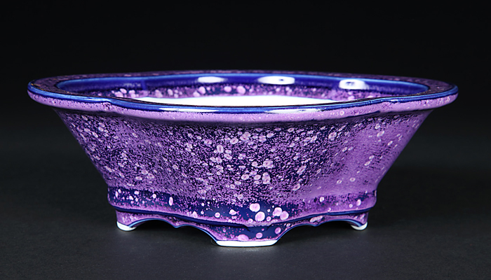 平安泉山紫結晶木瓜式鉢(大) | 盆栽、盆栽書籍、盆栽鉢の通販│近代出版