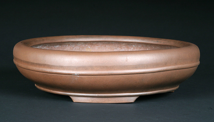 紫泥胴紐丸鉢〔宜興松亭自造〕 | 盆栽、盆栽書籍、盆栽鉢の通販│近代出版