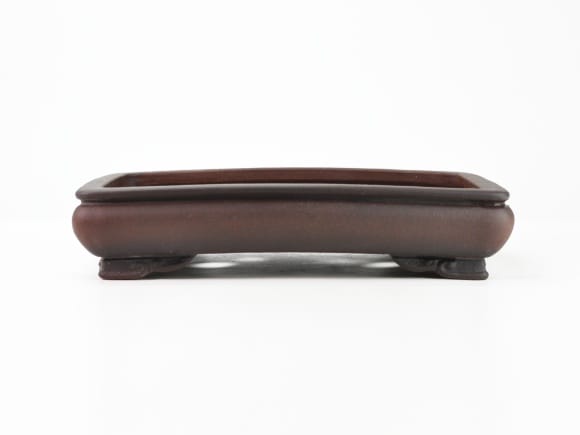 紫泥袋型雲足 盆栽鉢 11号 鉢幅33cm×奥行き22cm×高さ7cm を販売｜盆栽