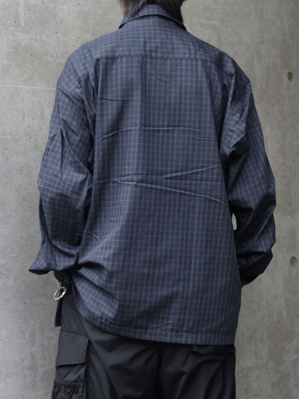 DAIWA PIER39 TECH SPORTS OPEN COLLAR SHIRT L/S PLAID - BOOMERANG