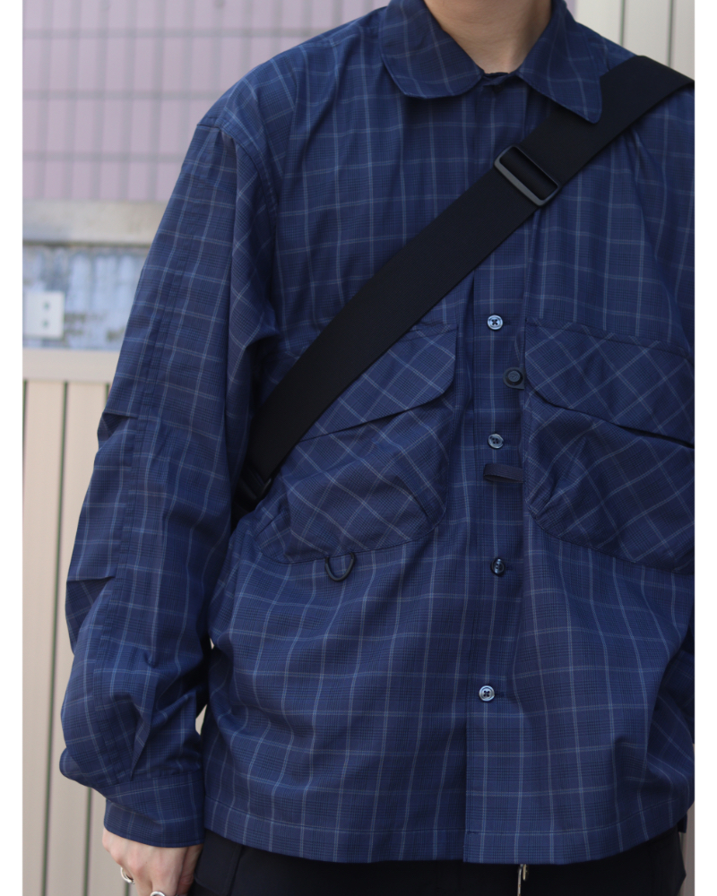 DAIWA PIER39 TECH SPORTS OPEN COLLAR SHIRT L/S NOVA CHECK