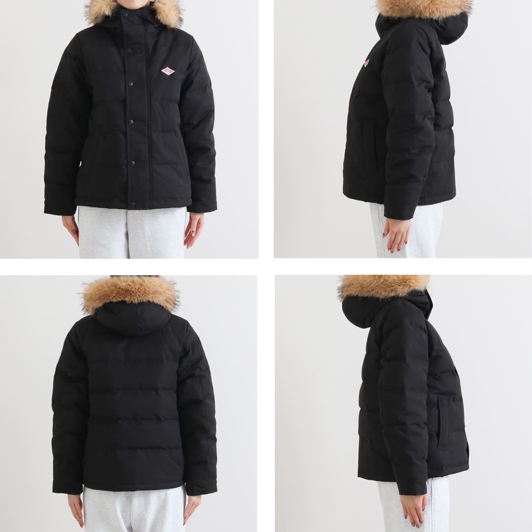 DANTON ダントン フェイク ファー フード ダウン ジャケット｜BORN