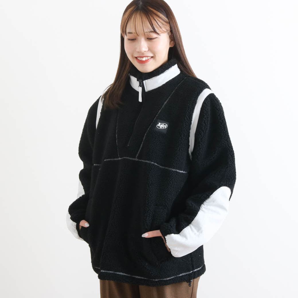 X-girl エックスガール 2WAY BOA ANORAK｜BORN FREE ONLINE SHOP