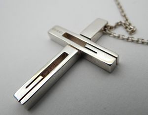 GUCCI グッチ Gモチーフ クロス 十字架 ネックレス ペンダント SV925