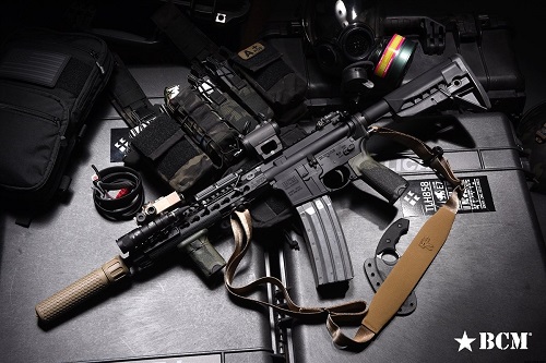 実物 BCM GUNFIGHTER MOD0 SOPMOD ストック BK ミリタリー用品