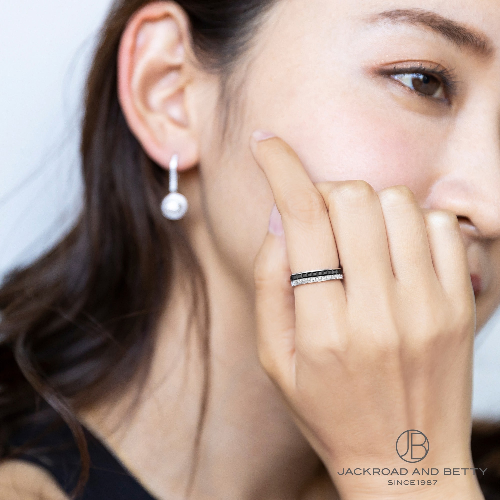 キャトル ブラック ダイヤモンド リング ハーフ[JAL00227] QUATRE