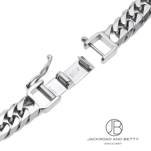 PT850 6面 ダブル 30g 20cm ブレスレット プラチナ 造幣局刻印有り