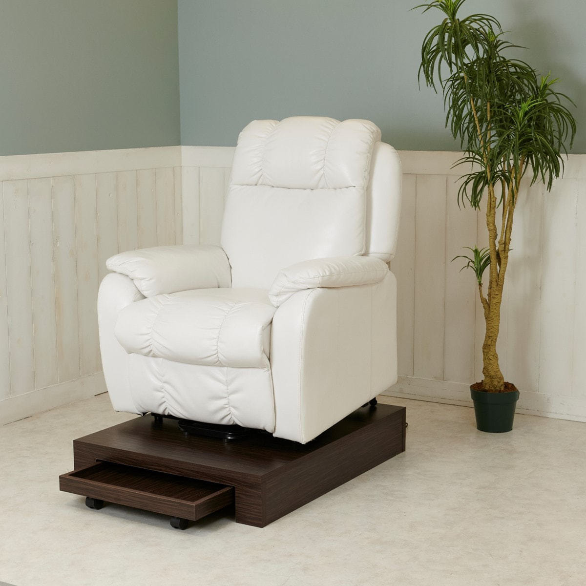 NATURAL Series】リクライニングチェアステージ(木製)ウッドダーク