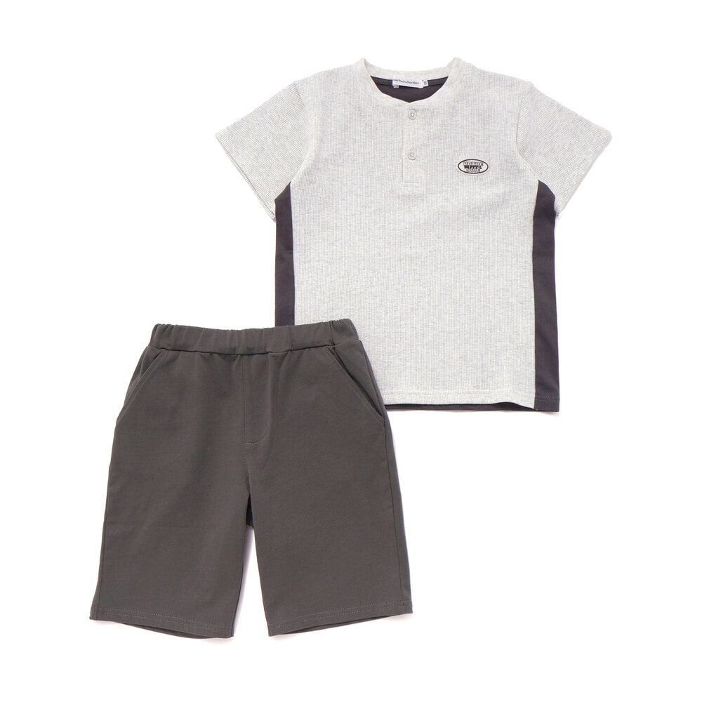 店舗限定】ワッフル×天竺ワッペン半袖Tシャツ＋ショートパンツ