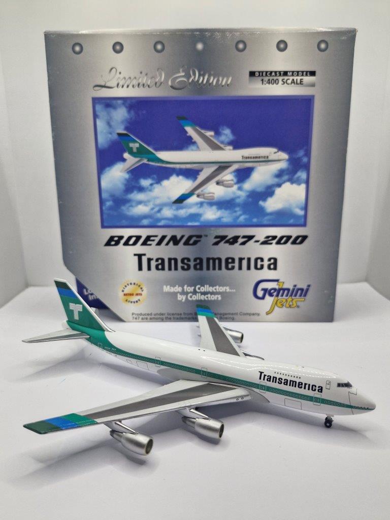Gemini Jets 1:400 Transamerica Airlines N742TV Boeing 747-200