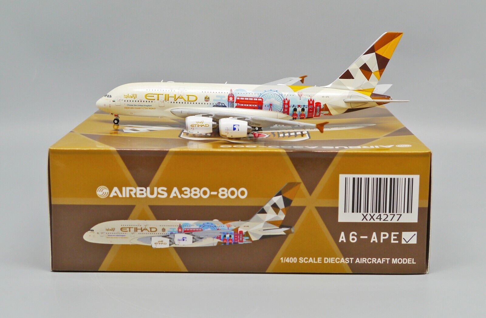 JC Wings 1:400 Etihad Airways A6-APE Airbus A380-800