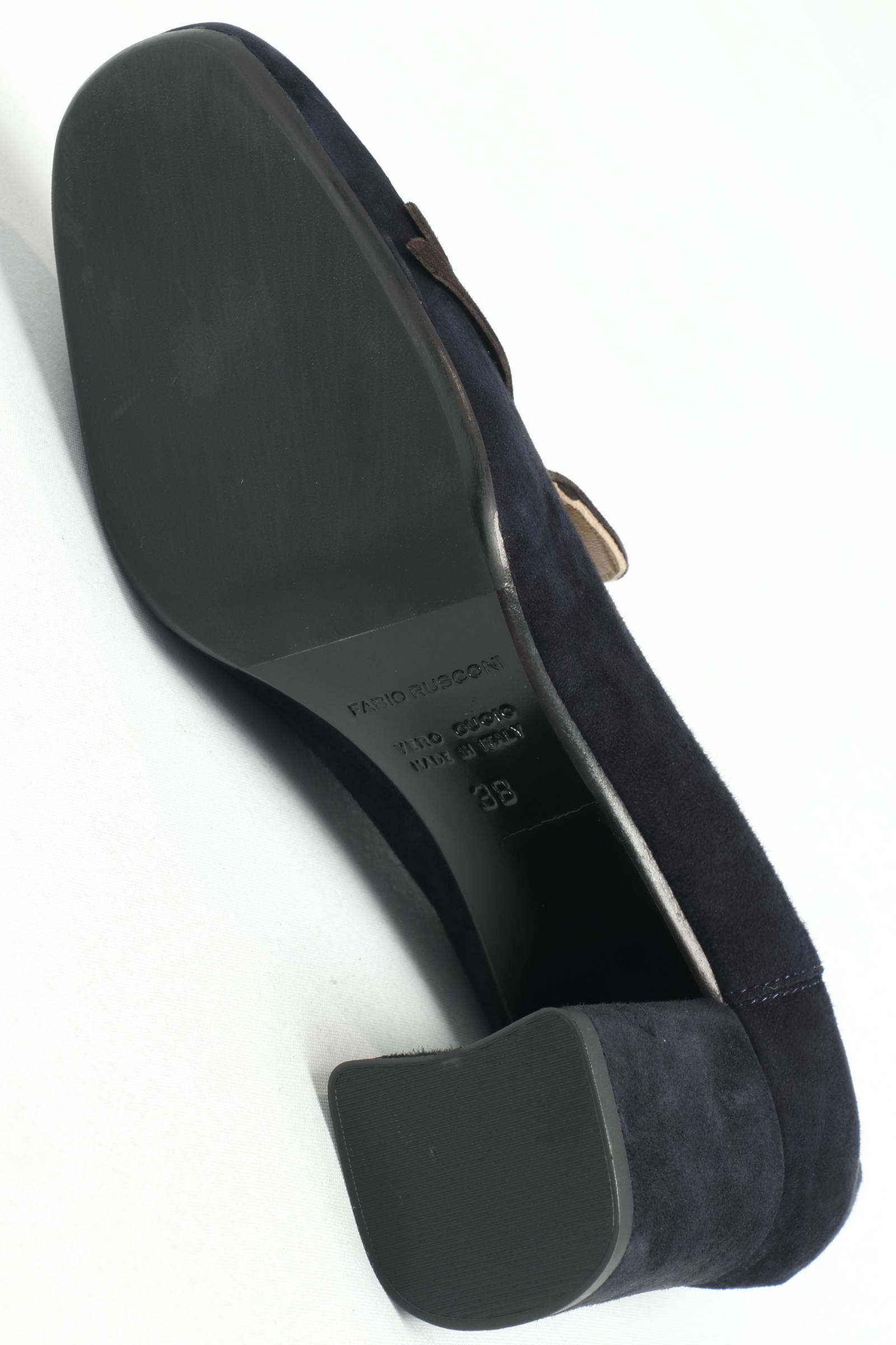 FABIO RUSCONI - ASIA142 バイカラー タッセル付き スエード レザー