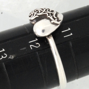 クロムハーツ バブルガムリング ハートをピンキーリングサイズにしま