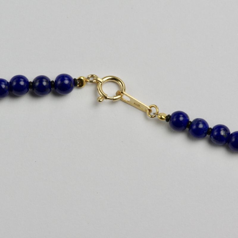 K18ラピスラズリネックレス｜12月誕生石・アフガニスタン産天然石