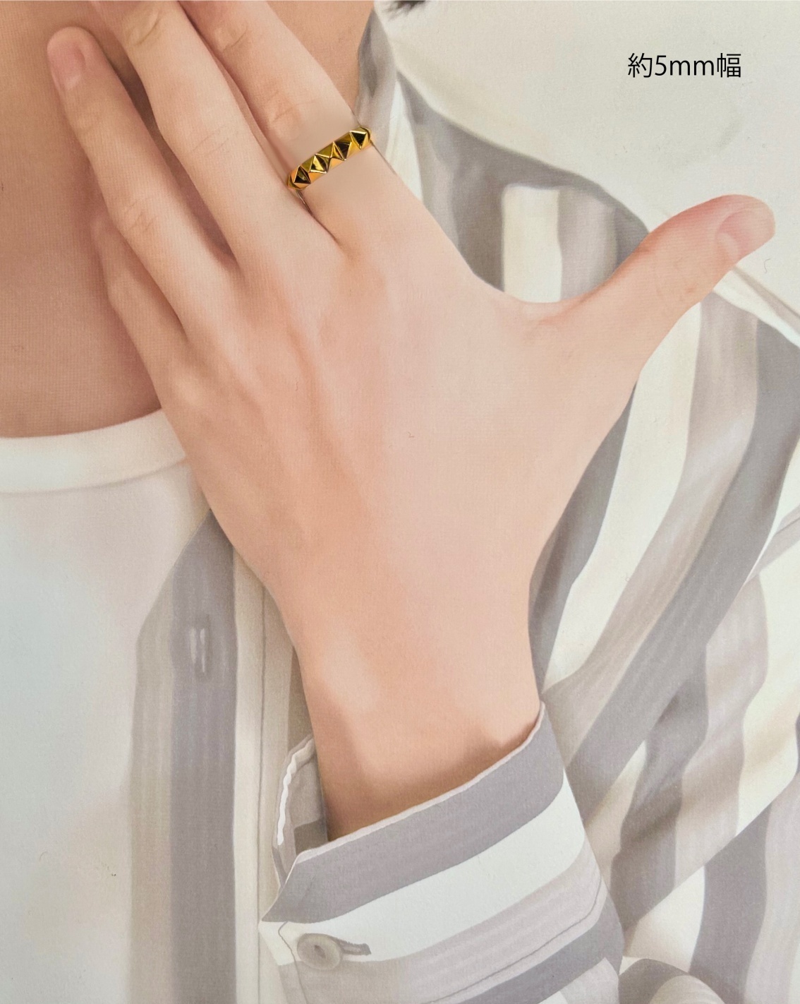 受注生産品】K18スタッズリング 約3mm幅/約5mm幅 - ベル宝飾オンライン