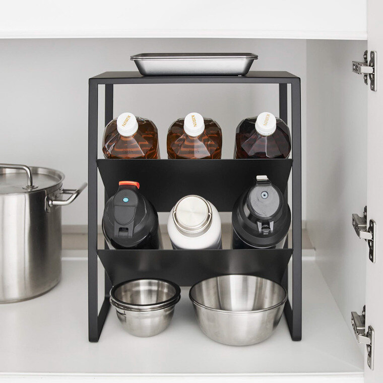 シンク下天板付きボトル&ジャグボトルストッカー タワー 山崎実業 公式