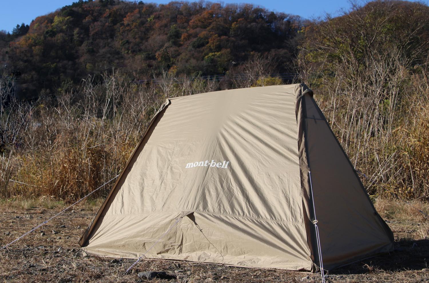 モンベルの新作「マルチシェード」は冬のソロキャンならLがいいかも