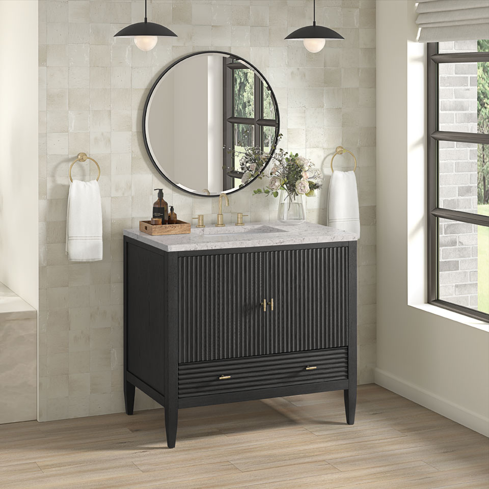 Buy James Martin Myrrin (single) 36-Inch Carbon Oak Vanity - 485