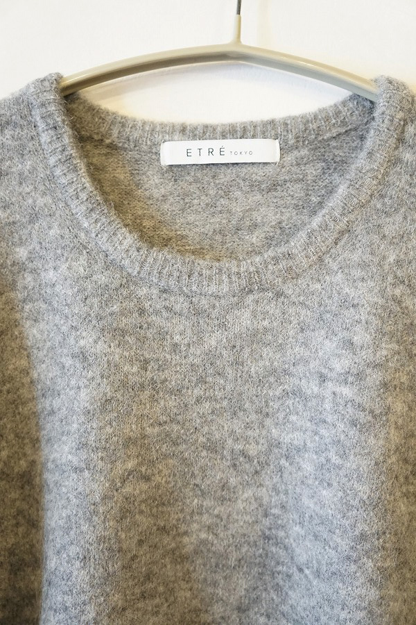 ETRE TOKYO ラウンドヘムクルーネックニットプルオーバー ELENDEEKetc