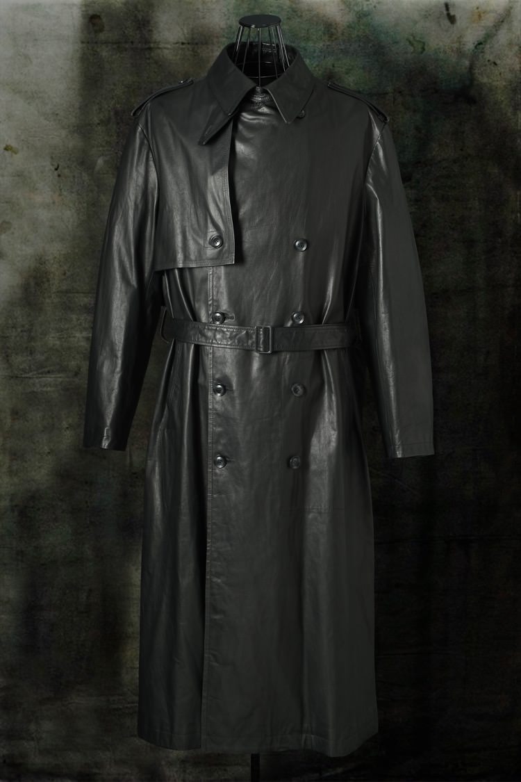 XX Yohji Yamamoto MONOCHROME LUXURY STEER TRENCH COAT | ISAMU
