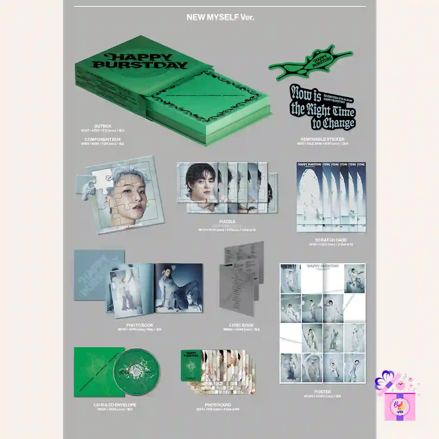 SEVENTEEN – Happy Burstday + Weverse Gifts* (5th Full Album) – Bak