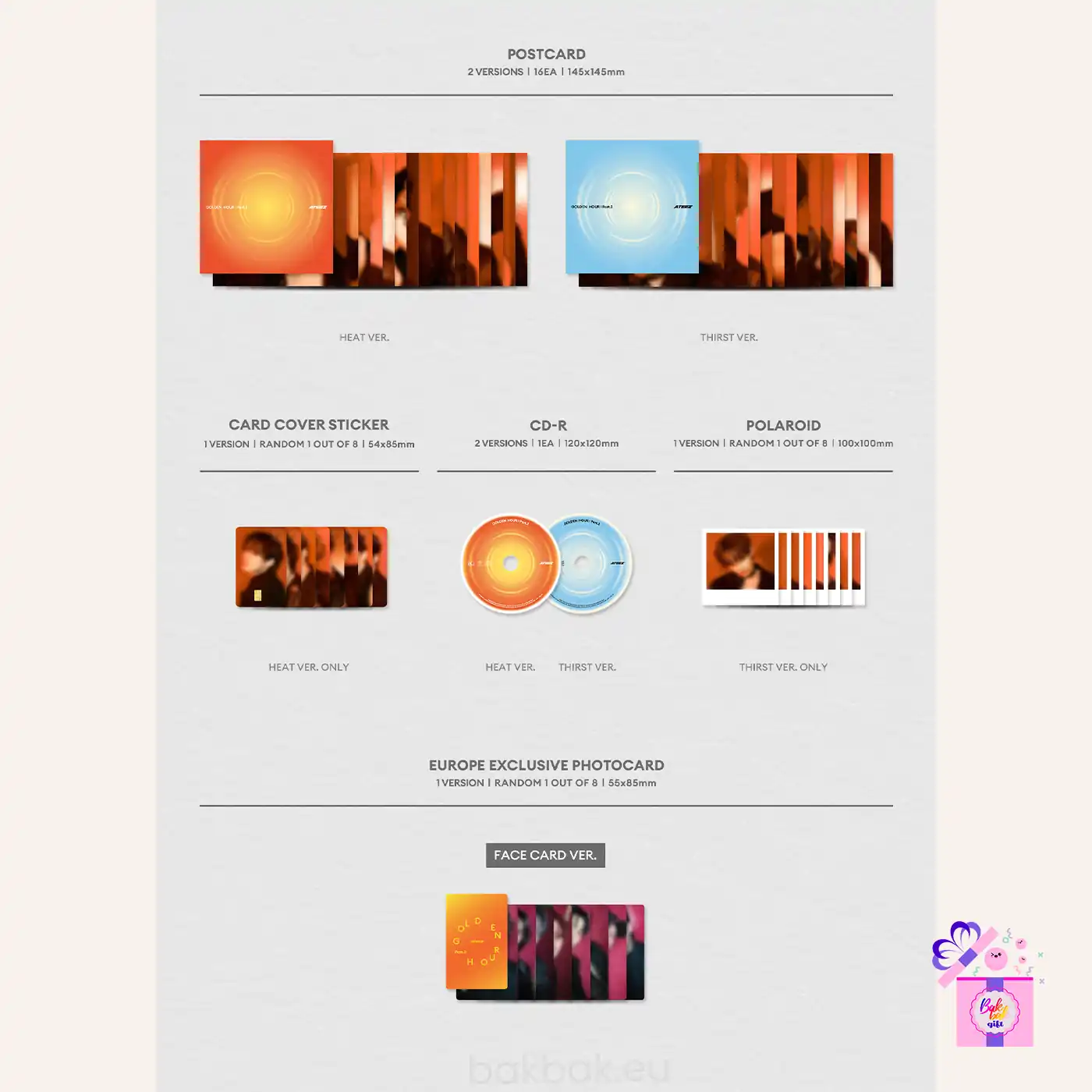 ATEEZ – Golden Hour : Part.3 (POP-UP Exclusive + Merch) Bundle