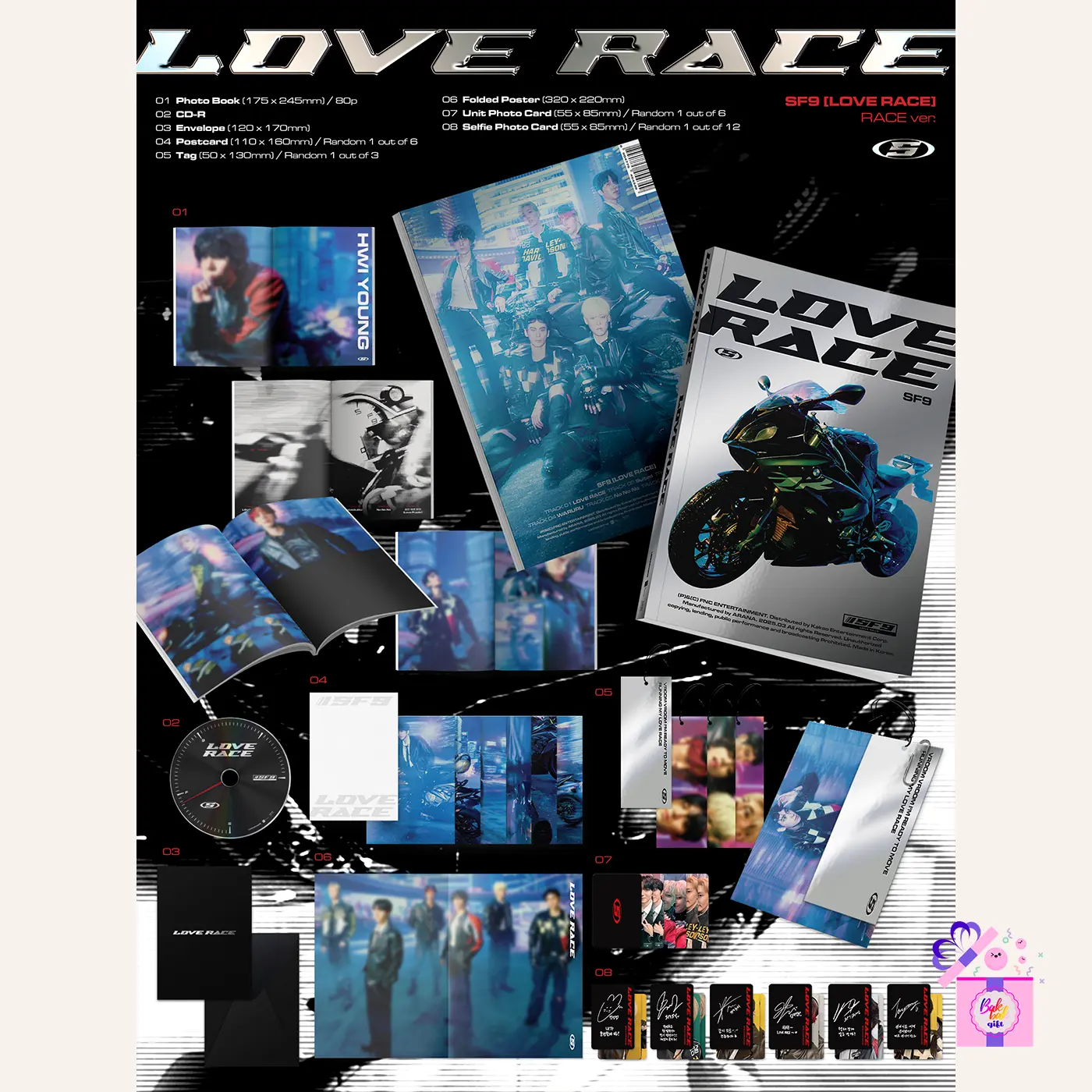 SF9 – Love Race (15th Mini Album) – Bak Bak K-Pop Store