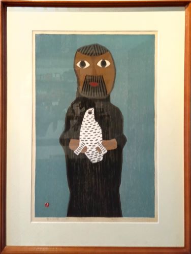 畦地梅太郎「鳥と山男」の買取実績｜東京都町田市 版画・木版画