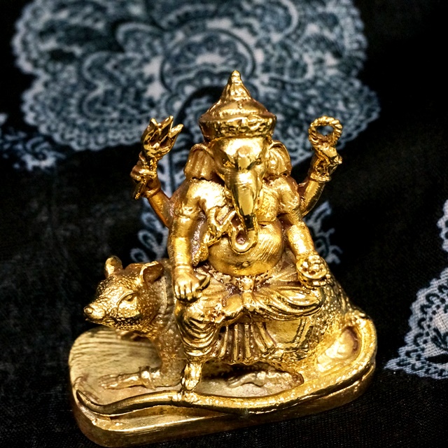 ネズミに乗ったガネーシャ像／真鍮製 | アジアンライフスタイルチャナン