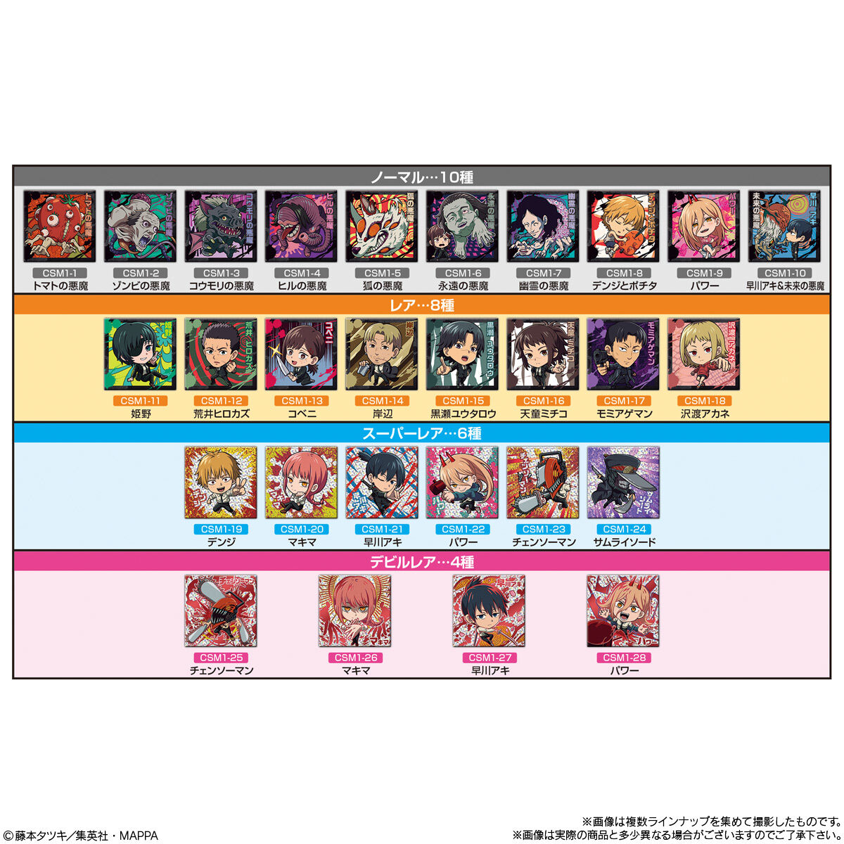 にふぉるめーしょん チェンソーマン シールウエハース｜発売日：2023年