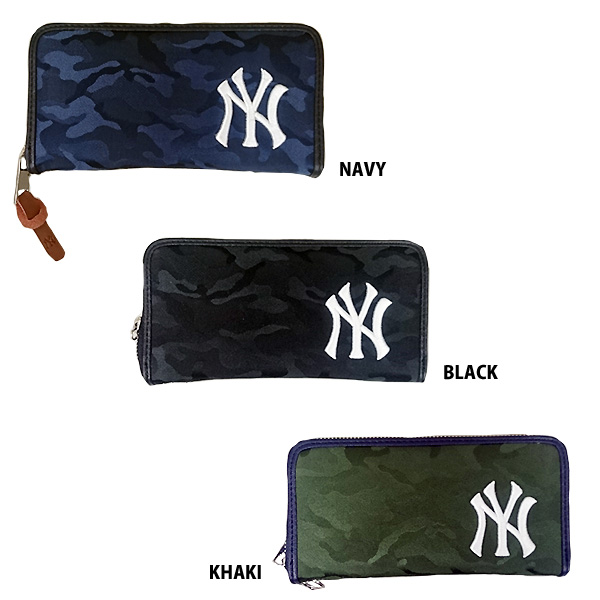 即日出荷 イーカム MLB 長財布 ニューヨークヤンキース 織カモ柄