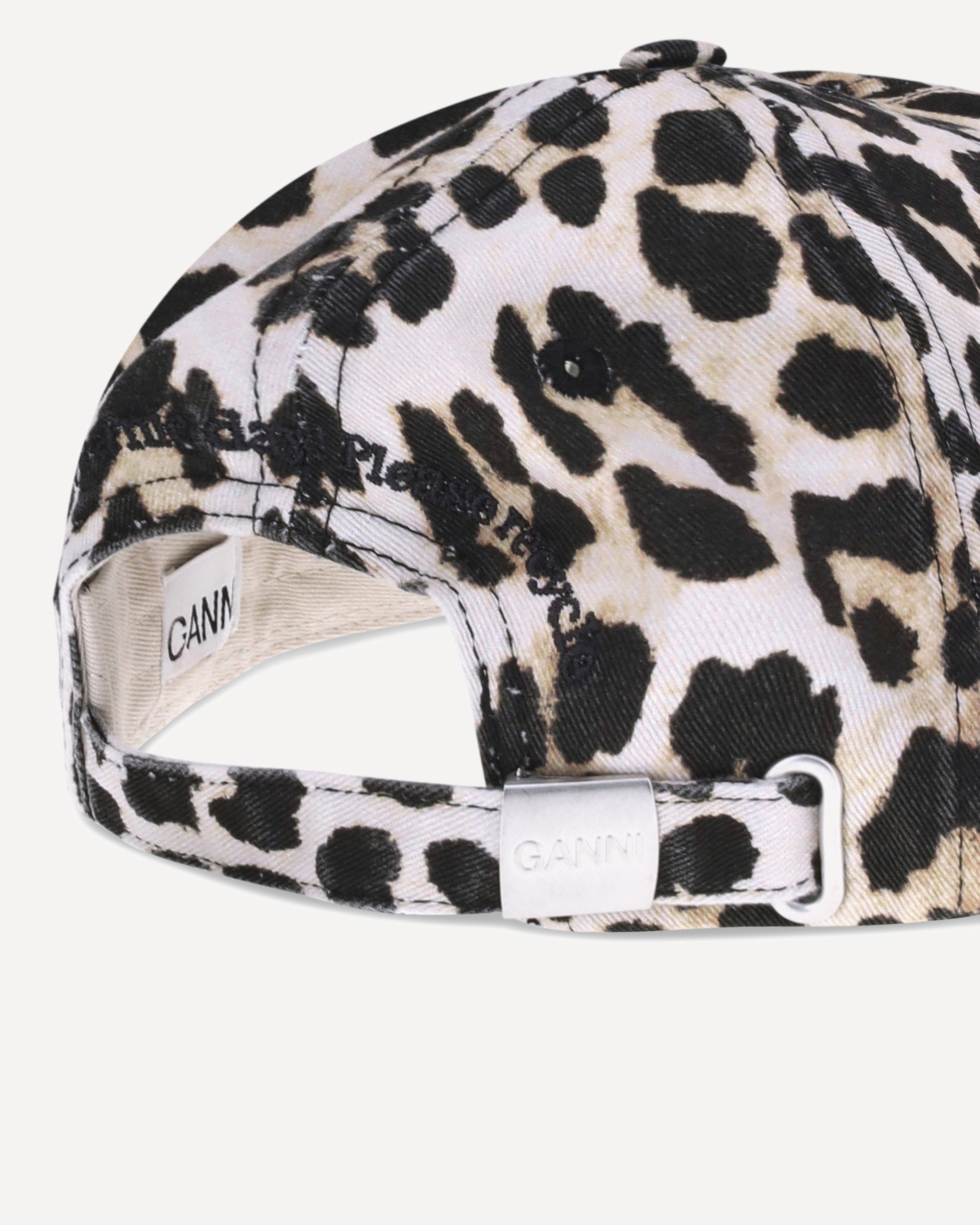 GANNI Leopard Baseball Hat MULTICOLOUR | Base Blu