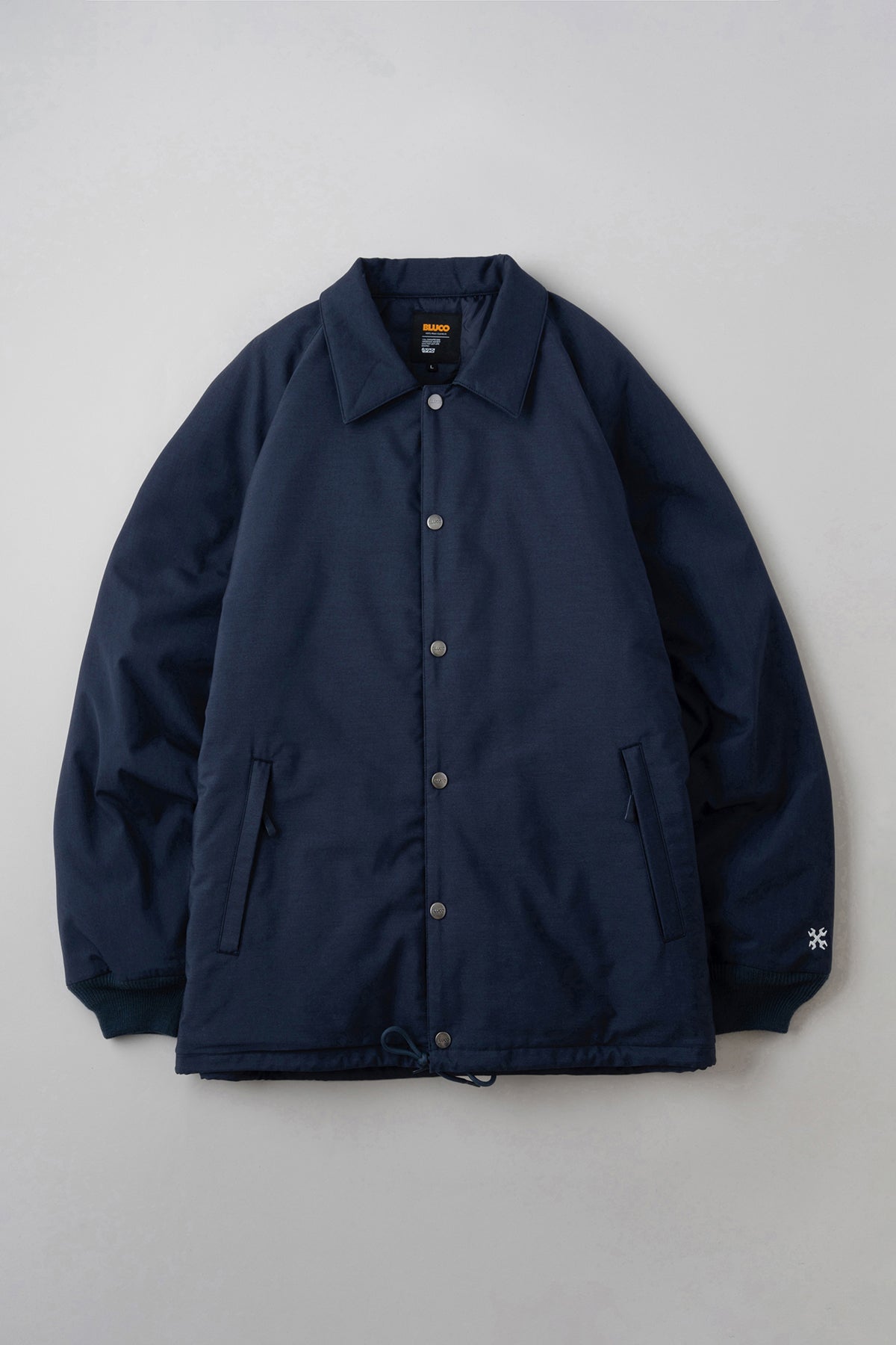 BLUCO 美品 BLUCO キルティングシャツ ネイビー OL-046 キルティング