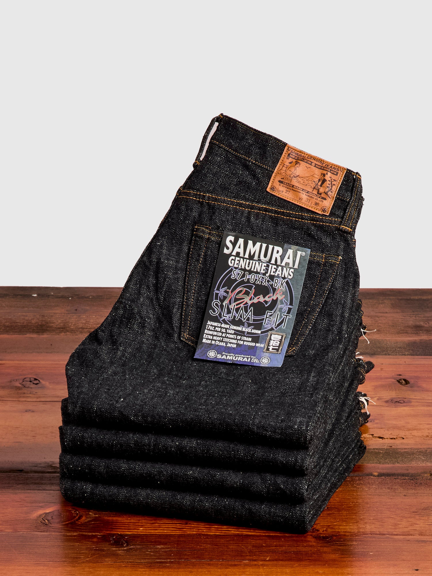 S710XX-BK 17oz Black Selvedge Denim - Slim Straight Fit – Blue Owl
