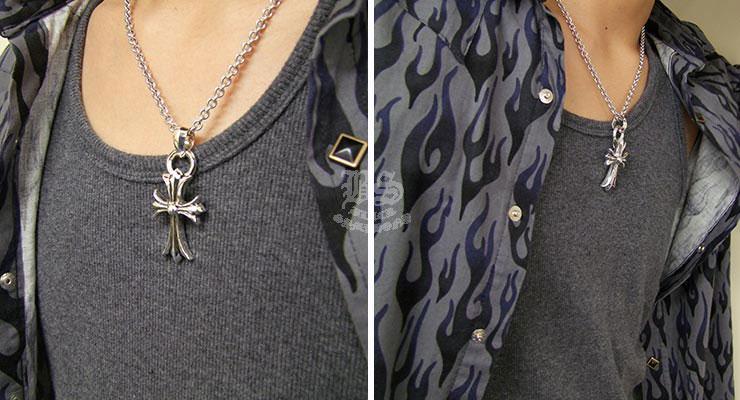 クロムハーツCHクロスペンダントスモールwithベイル＆NEチェーン20