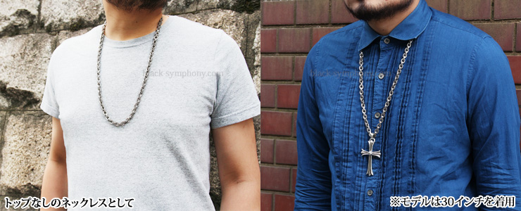クロムハーツラージペーパーチェーンネックレス30インチ（約76cm
