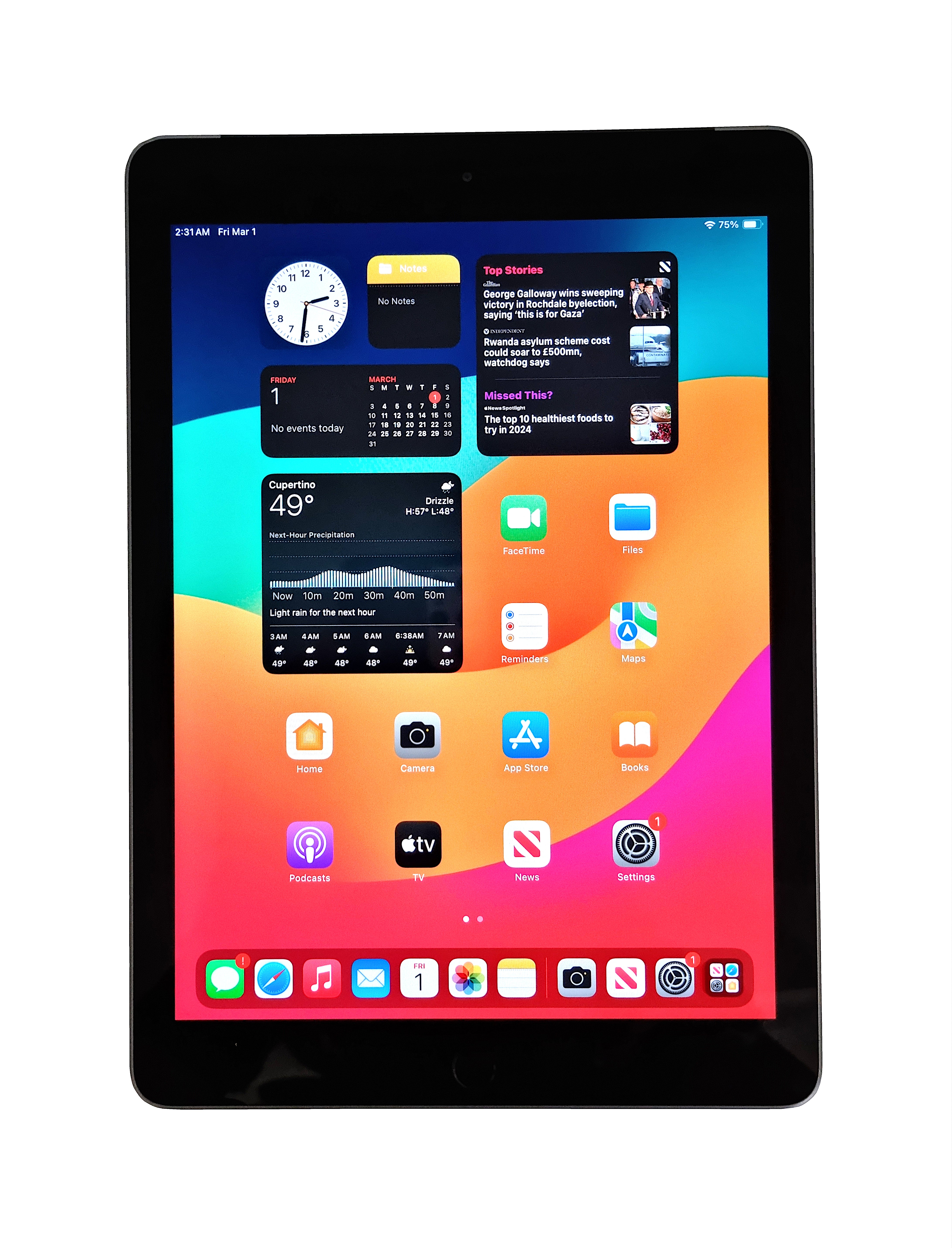 Apple iPad 6th Generation Tablet, 32GB, WiFi + GSM, Unlocked