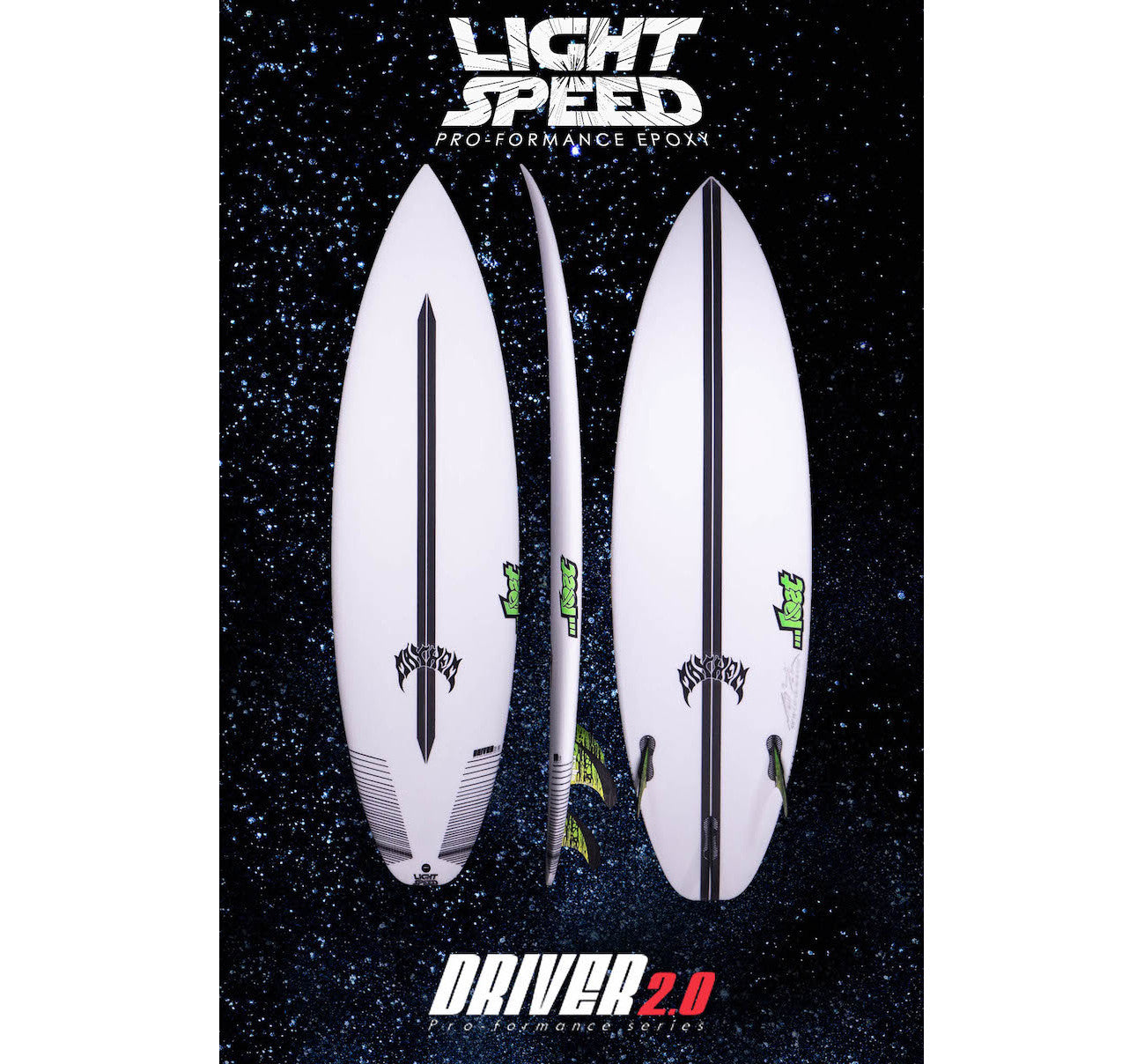 Lost Surfboard 5'8 Driver 2.0 Lightspeed Squash Tail Surfboard