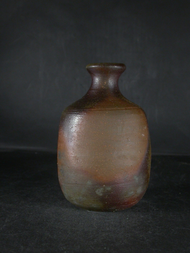 備前焼 登窯 岡山県無形文化財 故浦上 善次 四方桟盛蓋共箱付き桟切