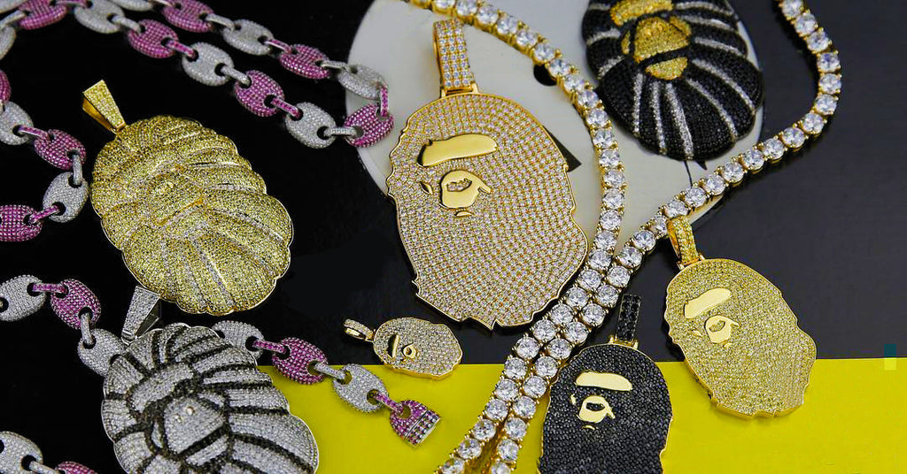 Custom Nigo Vintage Bape pendant & necklace with matching chain
