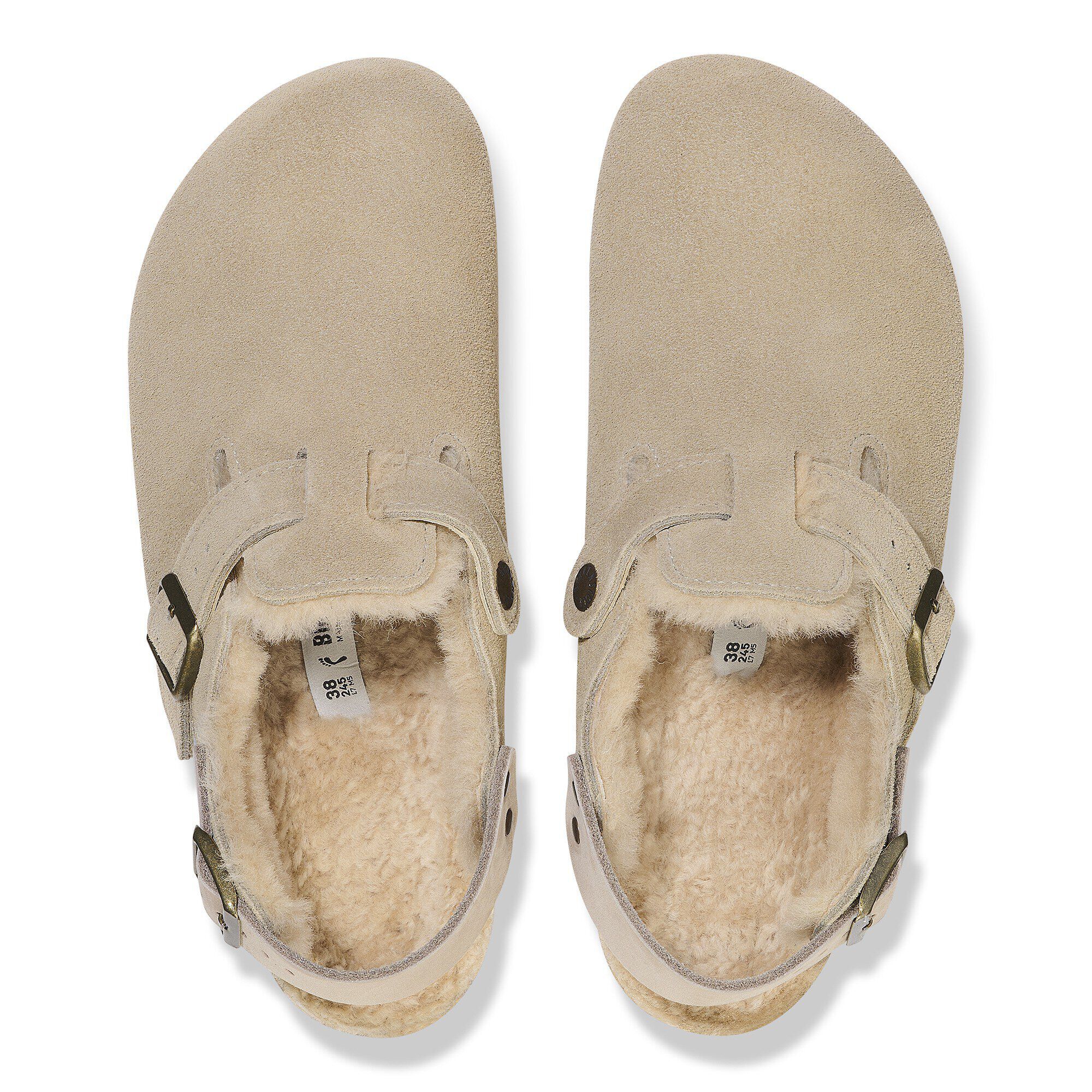Tokio Shearling Suede Leather in Color Taupe | BIRKENSTOCK US