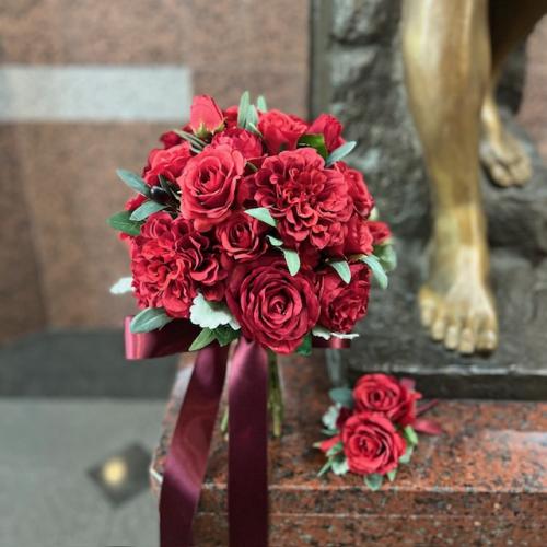 INFINITY / 造花クラッチブーケ51赤