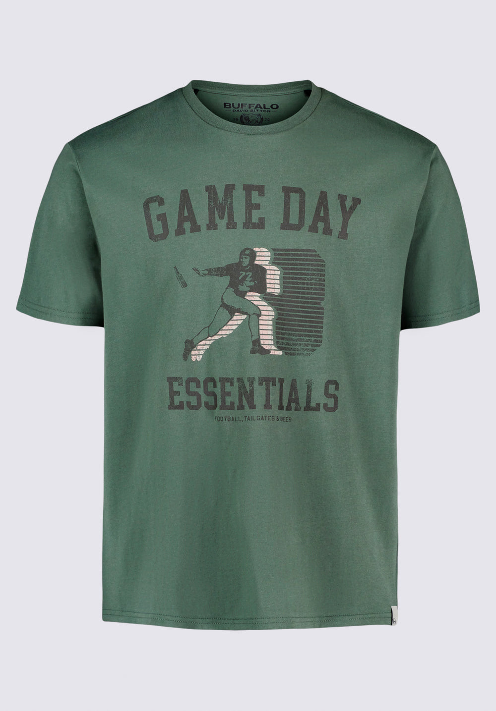 Titus Men's Graphic T-Shirt with Game Day Essentials Print, DARK