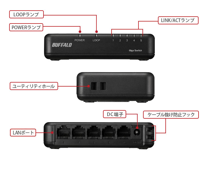 LSW6-GT-5EPL/WH : スイッチングハブ | バッファロー