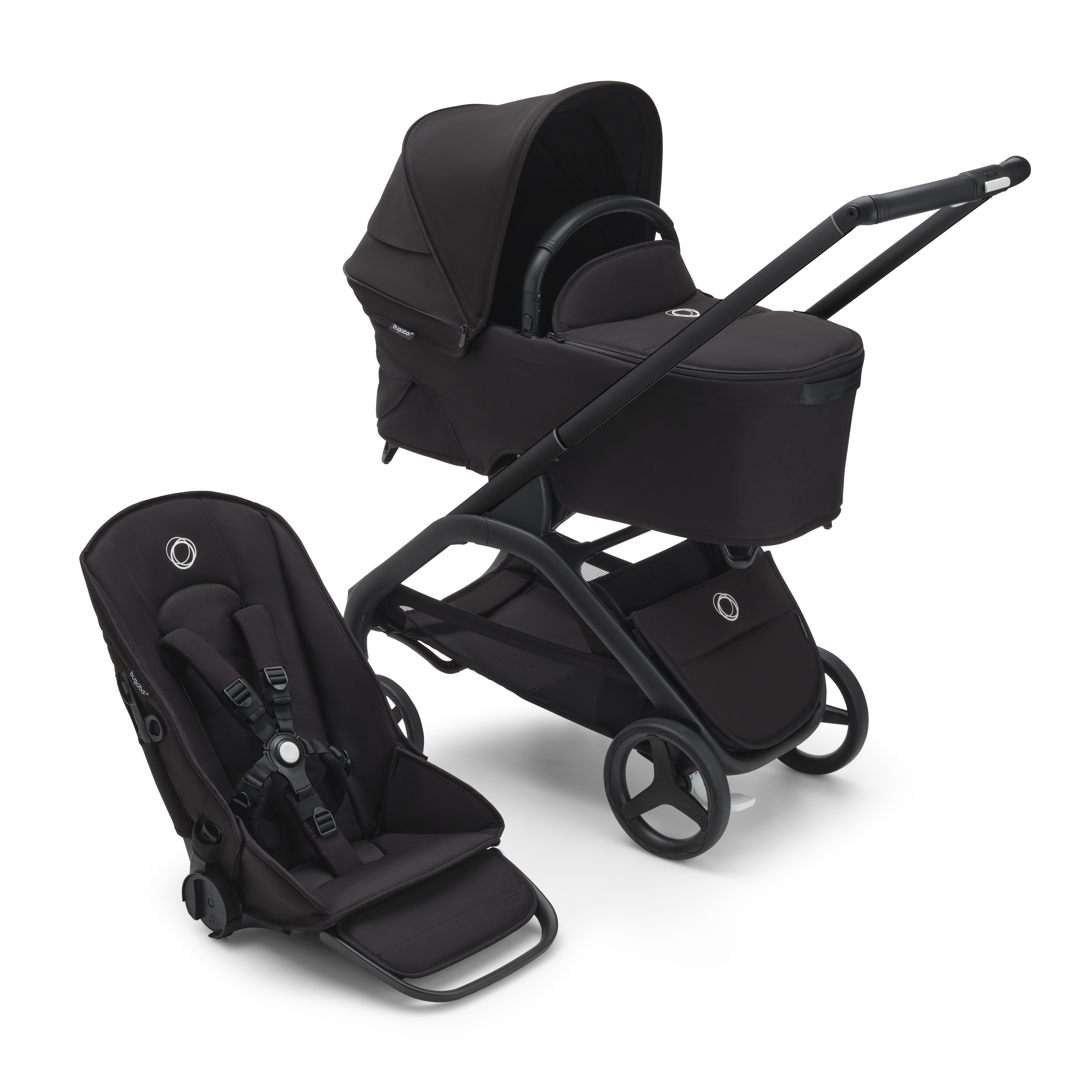 Bugaboo Dragonfly 2-in-1 stroller midnight black sun canopy