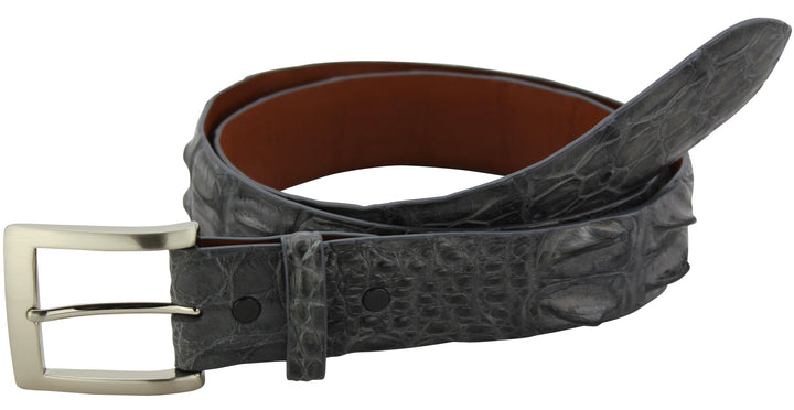 Gray Australian Saltwater Hornback Crocodile Designer Full Grain