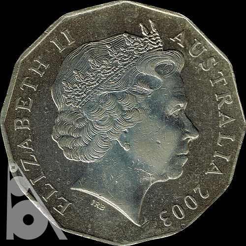 オーストラリアのボランティア記念 50セント 白銅貨(2003年発行