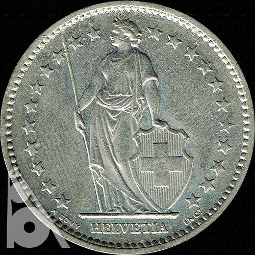 2フラン 白銅貨(1968年発行) < スイス < 海外通貨 < 文鉄・お札と